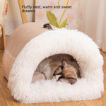 Load image into Gallery viewer, Warm Plush Pet Nest Bed for Dogs & Cats