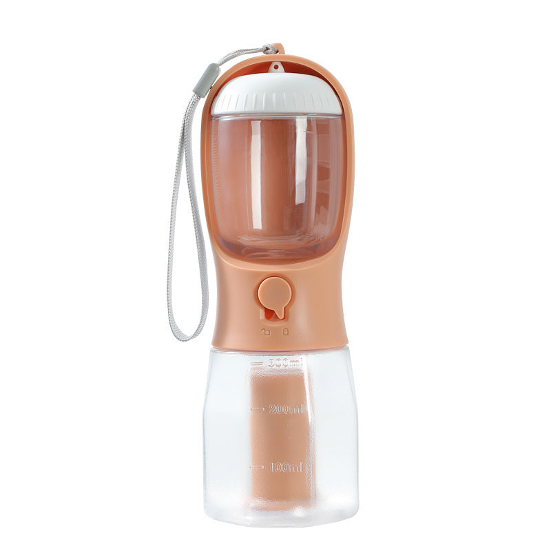 Portable 3-in-1 Dog Water Bottle with Food & Waste Bag