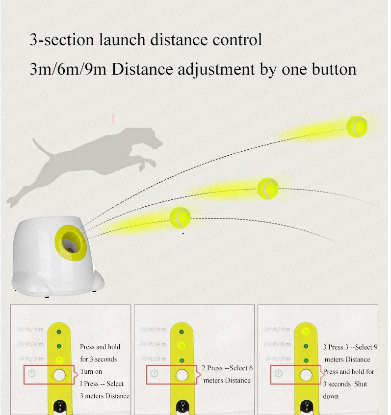 Automatic Dog Ball Launcher Machine – Interactive Fetch Toy with Distance Control | Pawluxe