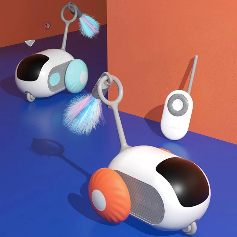 Interactive Remote Control Cat Toy Car with Auto Moving & Obstacle Avoidance | USB Rechargeable | Pawluxe