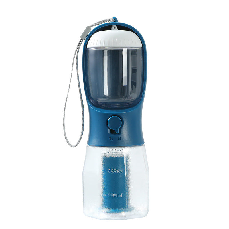 Portable 3-in-1 Dog Water Bottle with Food & Waste Bag