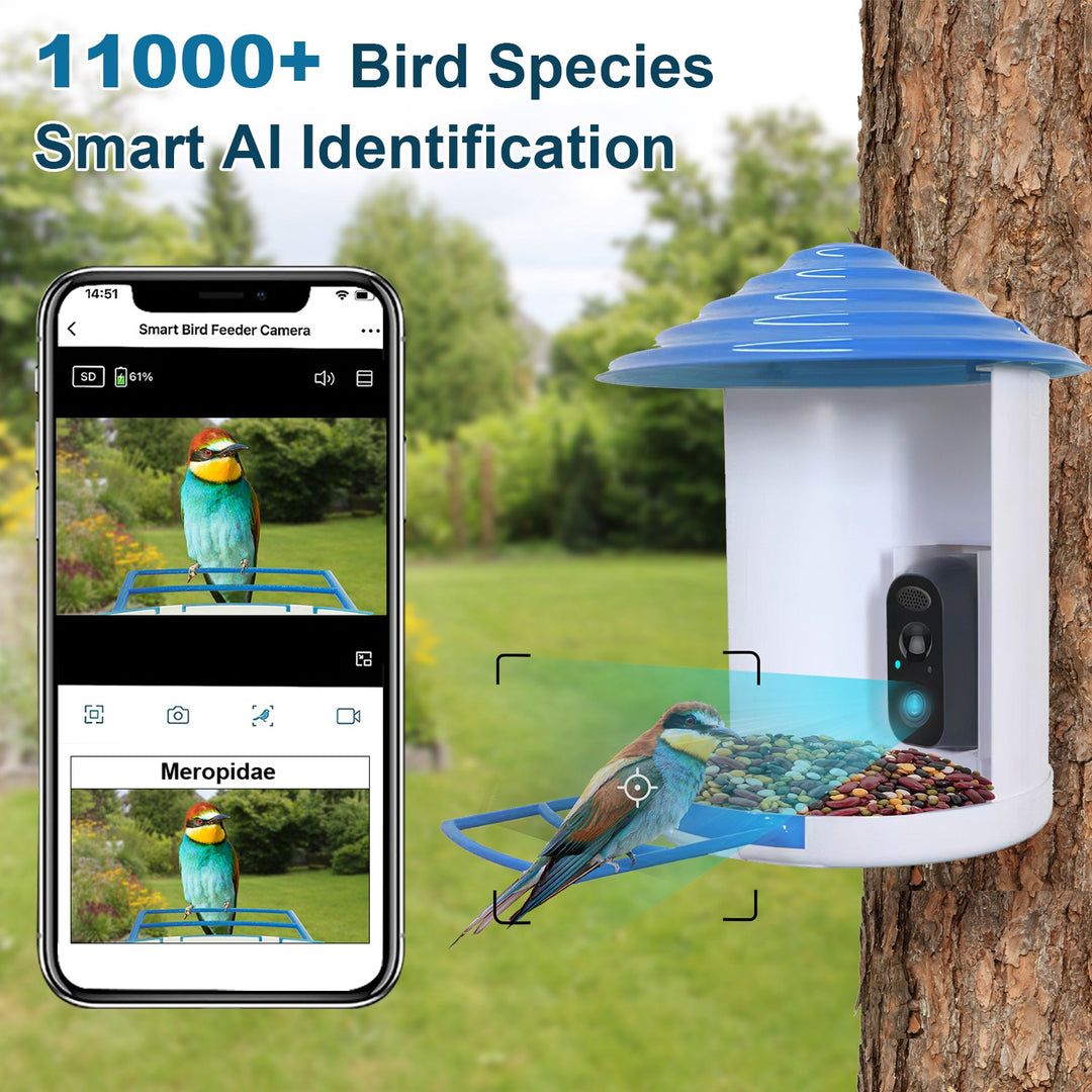 Smart Bird Feeder with 1080P HD Camera