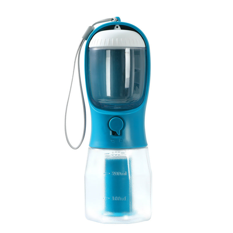 Portable 3-in-1 Dog Water Bottle with Food & Waste Bag