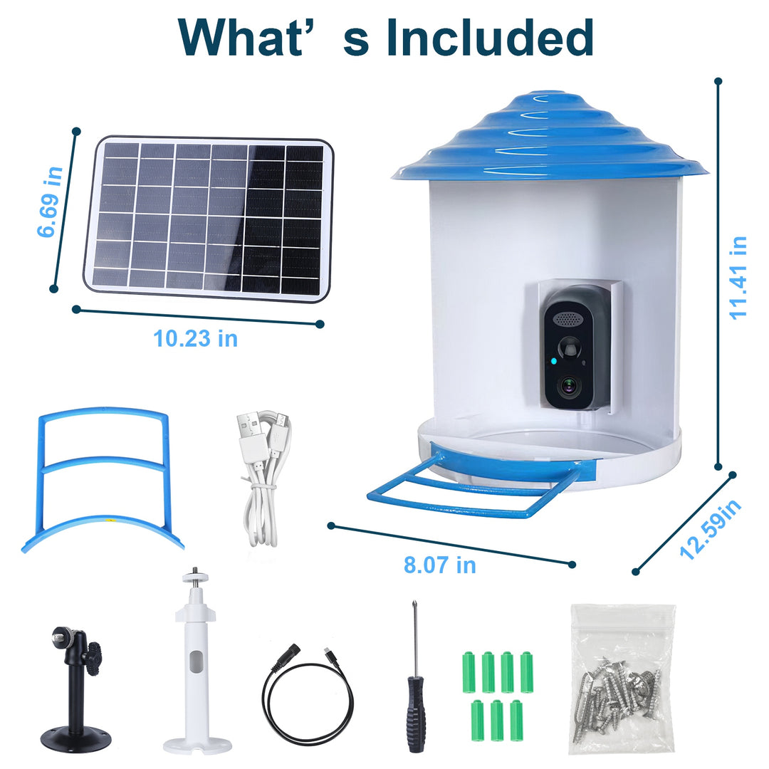 Smart Bird Feeder with 1080P HD Camera