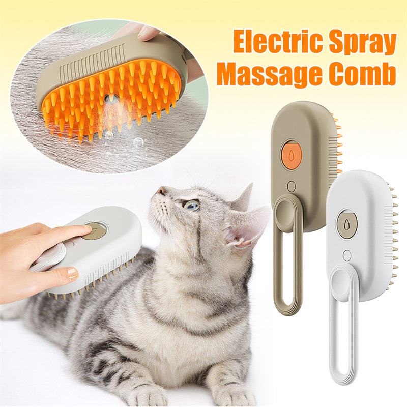 3-in-1 Electric Steam Pet Brush for Dogs & Cats | Self-Cleaning Grooming & Deshedding Tool | Pawluxe