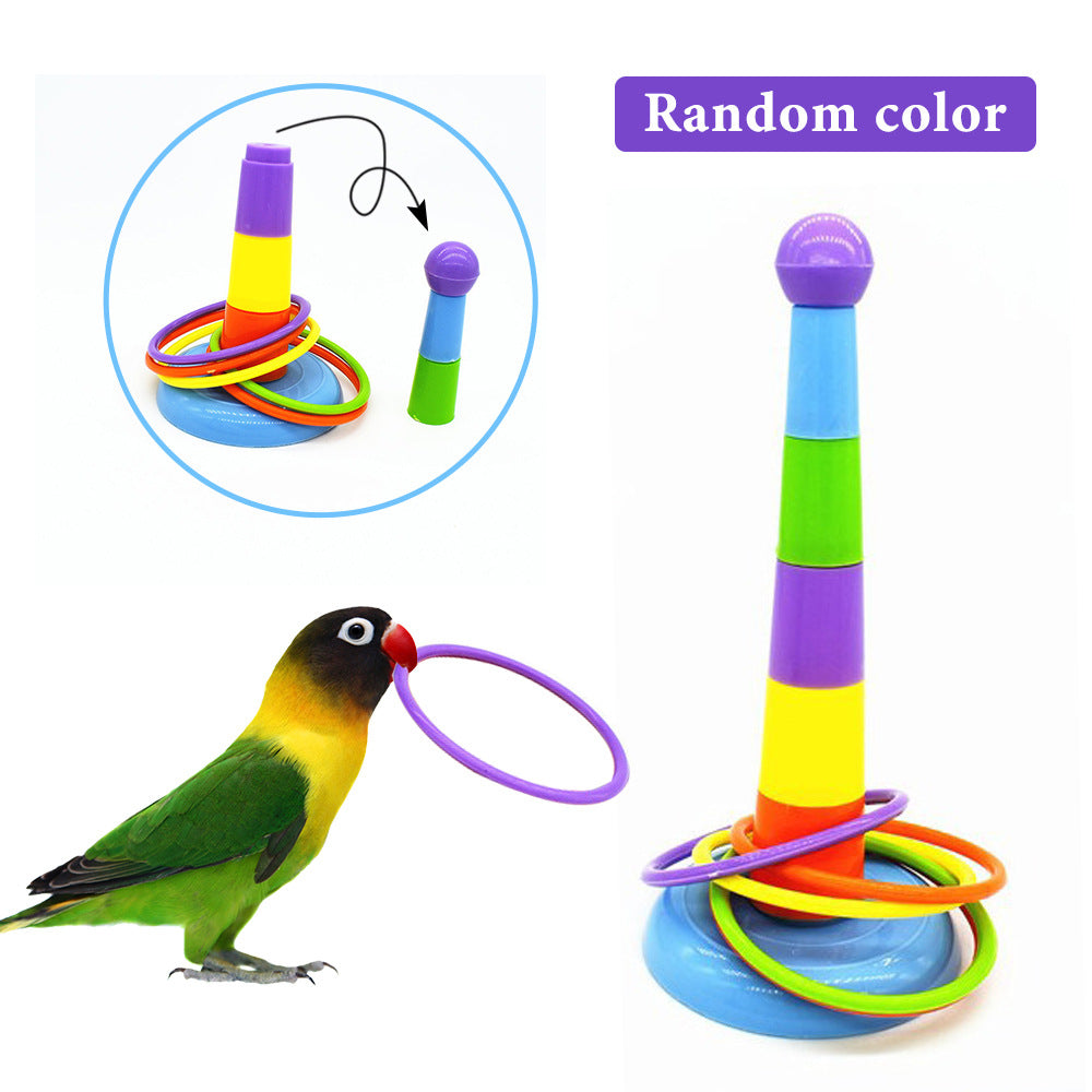 Interactive Parrot Toy Stand for Birds