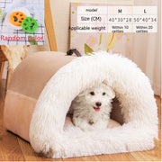 Warm Plush Pet Nest Bed for Dogs & Cats