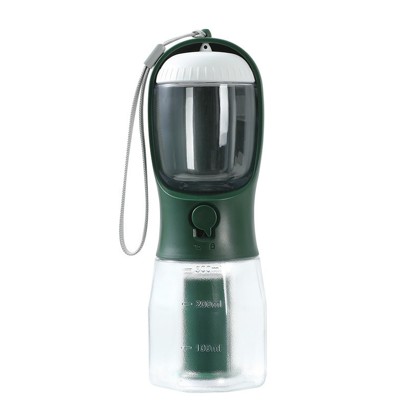 Portable 3-in-1 Dog Water Bottle with Food & Waste Bag