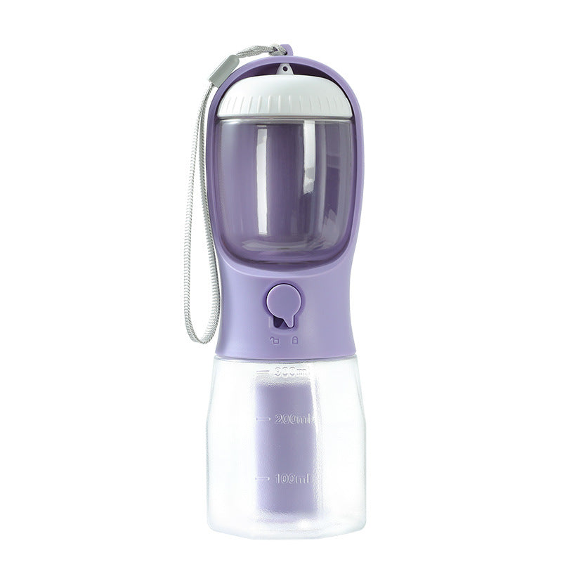 Portable 3-in-1 Dog Water Bottle with Food & Waste Bag