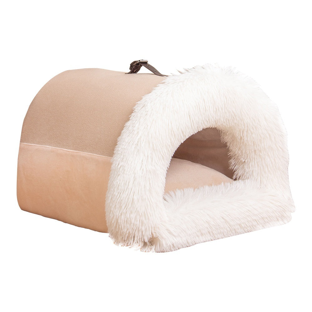 Warm Plush Pet Nest Bed for Dogs & Cats