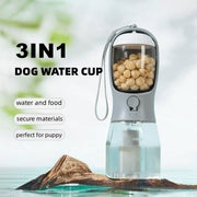 Portable 3-in-1 Dog Water Bottle with Food & Waste Bag