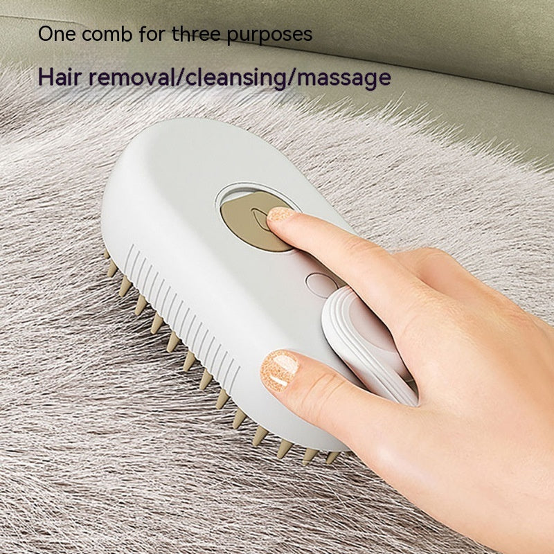 3-in-1 Electric Steam Pet Brush for Dogs & Cats | Self-Cleaning Grooming & Deshedding Tool | Pawluxe
