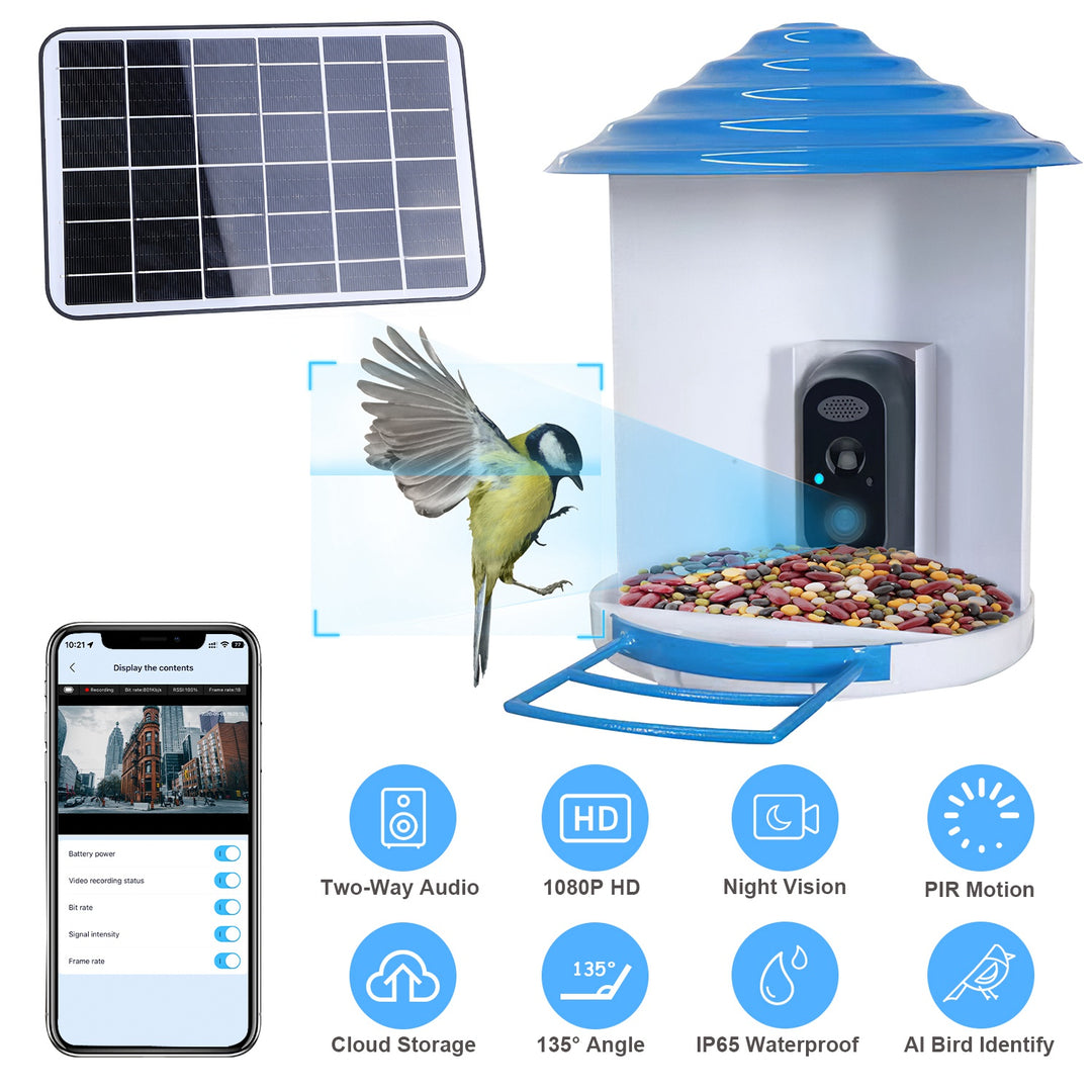 Smart Bird Feeder with 1080P HD Camera