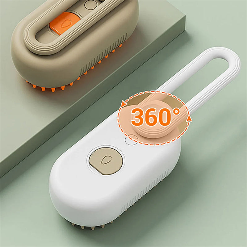 3-in-1 Electric Steam Pet Brush for Dogs & Cats | Self-Cleaning Grooming & Deshedding Tool | Pawluxe