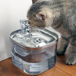 Load image into Gallery viewer, Pet Cat Dog Stainless Steel Automatic Circulation Water Dispenser Intelligent Fountain Pets Accessories
