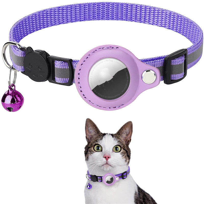 Reflective Nylon Dog & Cat Collar for Airtag Holder | Pawluxe Safety Collar